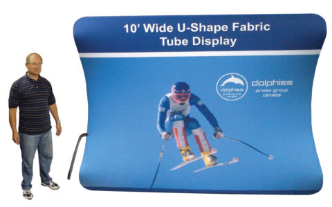 10′ U-Tube Tension Fabric + Dye-Sublimation Graphics