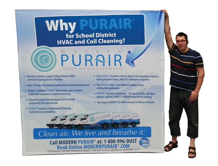 8′ Pop Up Fabric Display + Dye-Sublimation Graphics + Traveling Bag