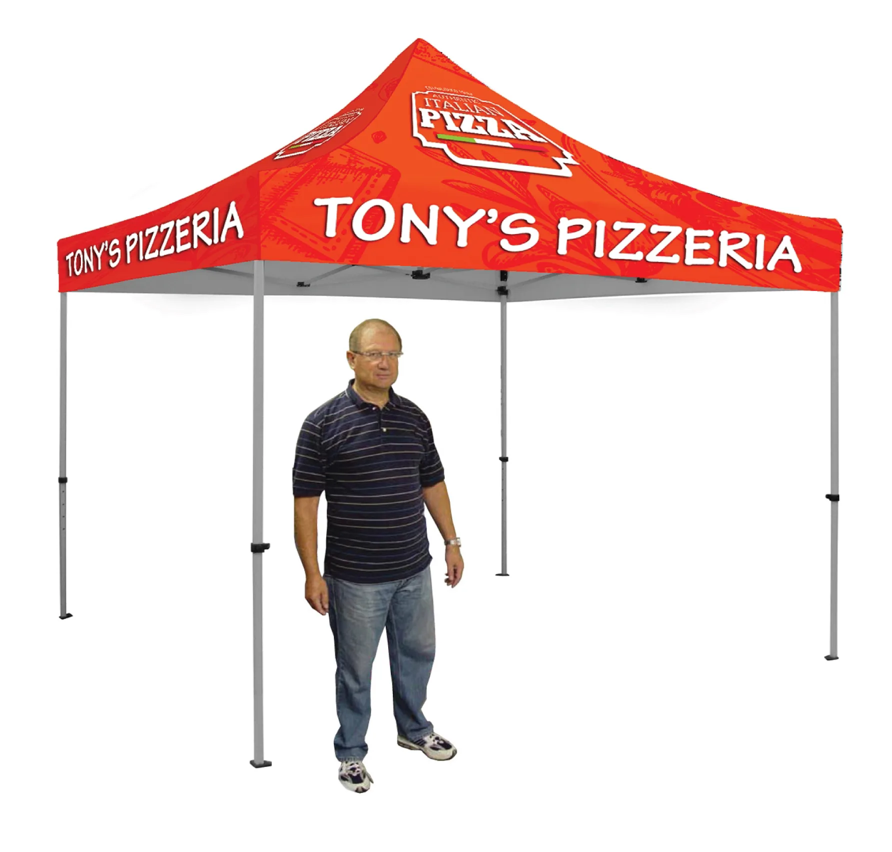ALU Heavy Duty Tent 10*10′ (Commercial Grade) + Custom Printed Canopy (Roof)