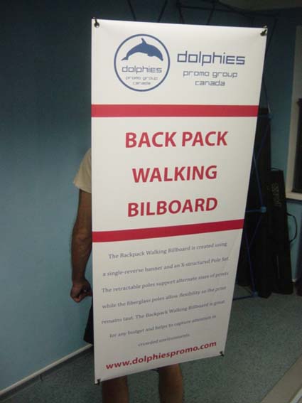 Backpack X Banner Stand + Printed Banner