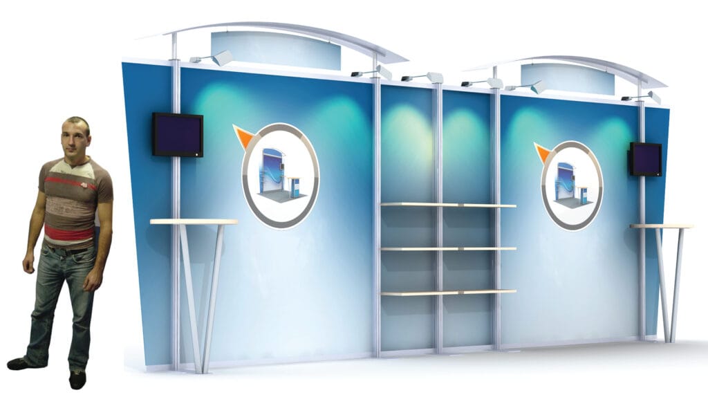 20' Modular Display with LCD and Shelves (MK 2) + FULL GRAPHICS ...