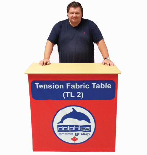 Tension Fabric Pop Up Table (TL 2) + Dye-Sublimation Graphics